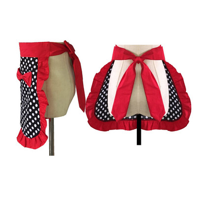 1 tk puuvillane vööpõll pits lühike põll kodune teenija ettekandja kohvik teenindaja ettekandja põll kokk poolpikk põll personaliriided