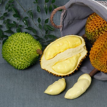 Pu Fake Durian Meat Resin Fake Durian Fruit Декорация на витрина Симулация Дуриан Модел Фалшиви плодове