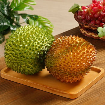 Pu Fake Durian Meat Resin Fake Durian Fruit Декорация на витрина Симулация Дуриан Модел Фалшиви плодове