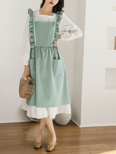 Moteriška virtuvės prijuostė vandeniui atspari medvilninė rožinė prijuostė pardavėjams Padavėjų virtuvės nauji virtuvės reikmenys