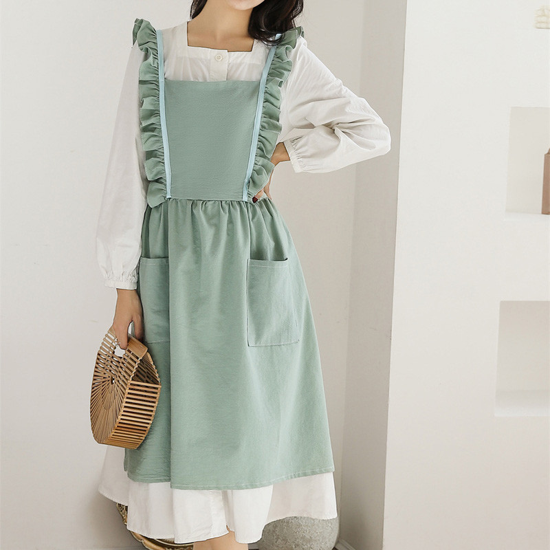 Moteriška virtuvės prijuostė vandeniui atspari medvilninė rožinė prijuostė pardavėjams Padavėjų virtuvės nauji virtuvės reikmenys