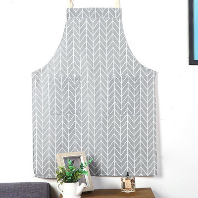 Geomeetrilised kollased mustad ruudud Puuvillane linane põll Naine täiskasvanutele mõeldud pudipõlled Kodused toiduvalmistamine Küpsetamine Puhastuspõlled Köögitarvikud 46096