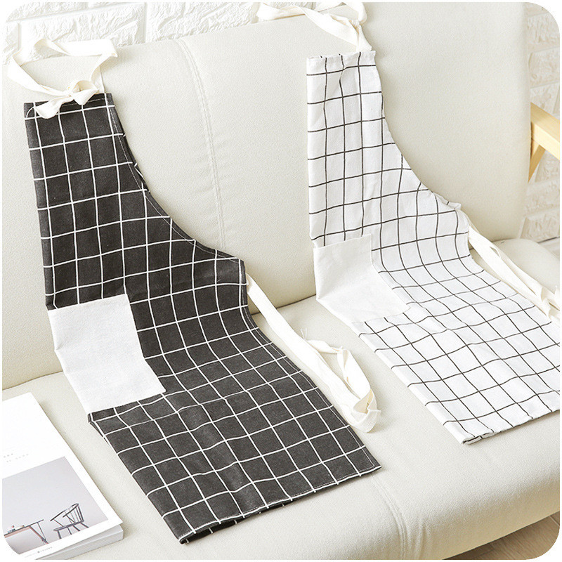 Geomeetrilised kollased mustad ruudud Puuvillane linane põll Naine täiskasvanutele mõeldud pudipõlled Kodused toiduvalmistamine Küpsetamine Puhastuspõlled Köögitarvikud 46096