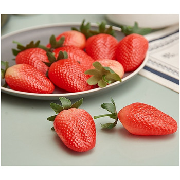 5 бр изкуствени плодове фалшиви ягоди пластмасови Направи си сам симулация ягодов орнамент занаятчийски фотографски реквизит Коледен домашен декор