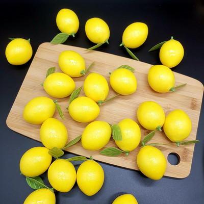 10 DB mesterséges citrom szimuláció Élethű kis citrom hamis gyümölcs otthoni konyhához esküvői parti dekoráció fotózási kellékek