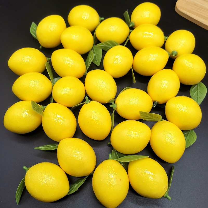 10 GAB mākslīgo citronu simulācija Dzīvīga mazu citronu viltoti augļi mājas virtuvei kāzu ballīšu dekorēšanai fotografēšanas rekvizīti