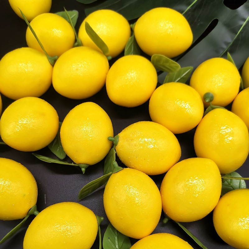 10 GAB mākslīgo citronu simulācija Dzīvīga mazu citronu viltoti augļi mājas virtuvei kāzu ballīšu dekorēšanai fotografēšanas rekvizīti