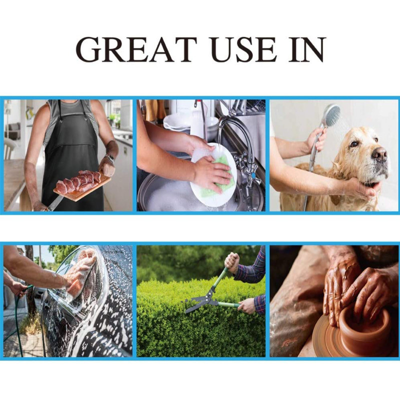 Dviejų sluoksnių pastorinta prijuostė Virtuvės vandeniui atspari vinilo prijuostė, chemikalams atspari PVC prijuostės, skirtos indų plovimui žvejybos laboratorijoje