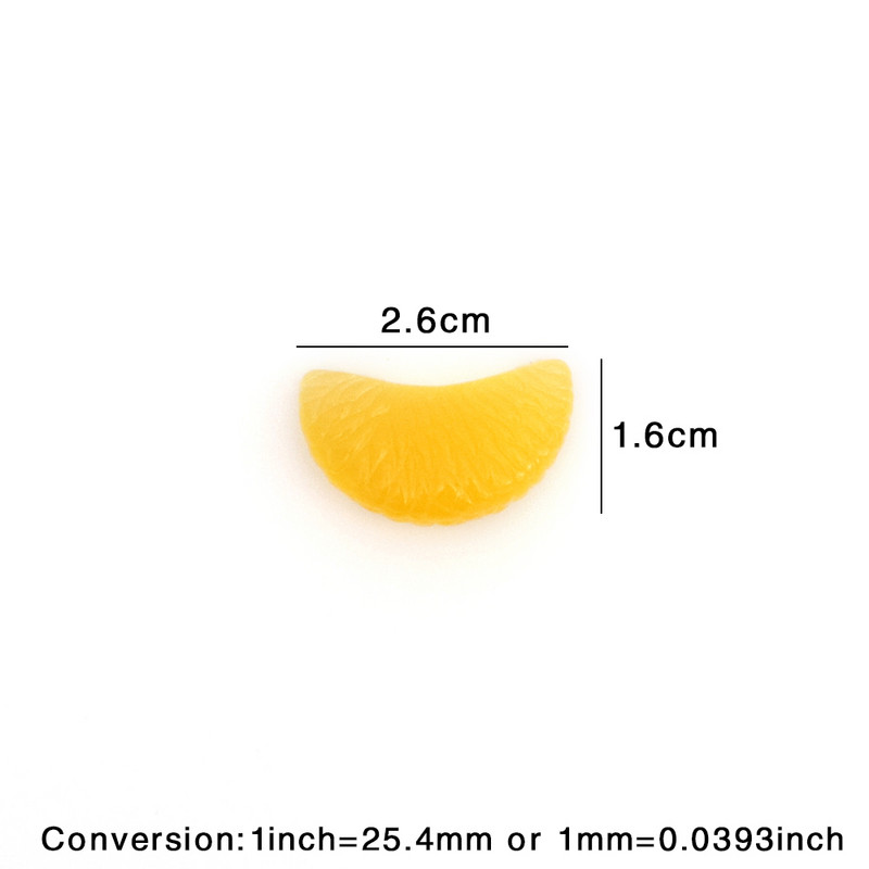 20 τμχ Resin Simulation Orange Artificial Fruits Miniature Ornaments for DIY Crafts Wedding Home Decoration Photography Props