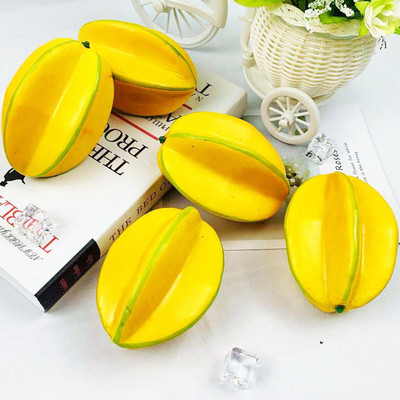 Τεχνητά φρούτα Fake Carambola DIY Crafts Food Photography Props Χριστουγεννιάτικο Halloween Party Διακόσμηση σπιτιού Fake Fruits Στολίδι