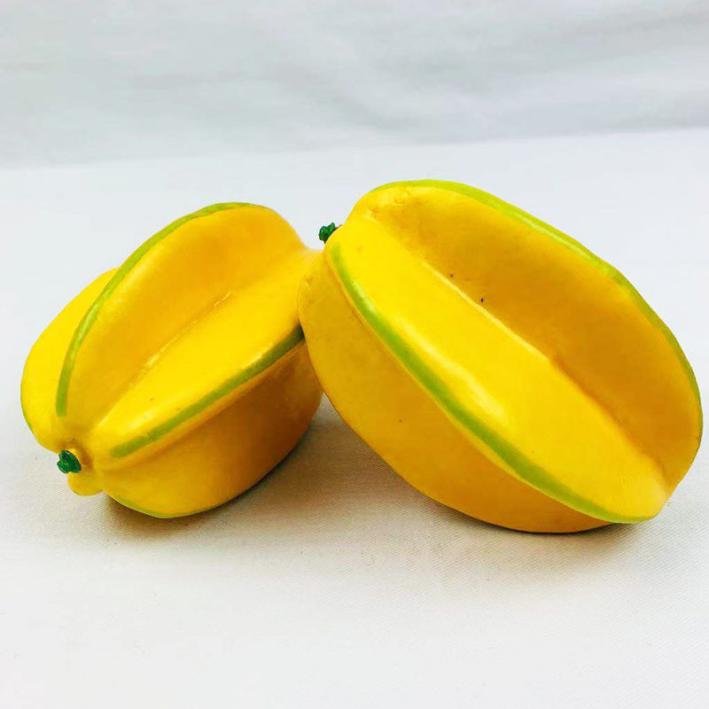 Kunstlikud puuviljad võltskarambola DIY käsitöö toidufotograafia rekvisiidid Jõuluhalloweeni pidu Kodukaunistus võltsviljade ornament