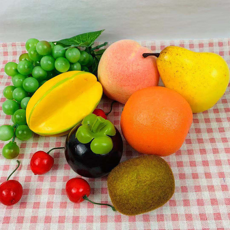 Kunstlikud puuviljad võltskarambola DIY käsitöö toidufotograafia rekvisiidid Jõuluhalloweeni pidu Kodukaunistus võltsviljade ornament