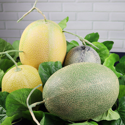 Διακοσμητικά Τεχνητά Φρούτα Κίτρινο Πράσινο Χαμί Πεπόνι Φρέσκο Κατάστημα Διακόσμηση Εστιατορίου Μεγάλο Μέγεθος DEC531