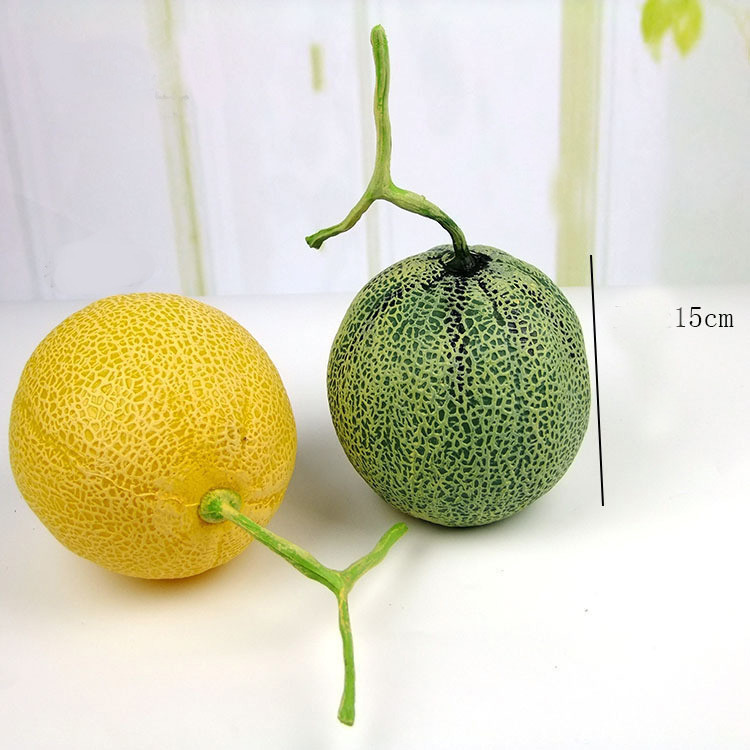 Dekoratiivsed kunstlikud puuviljad kollane roheline hami melon värske kauplus Restorani sisustus suur suurus DEC531