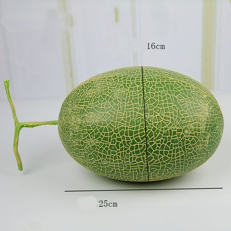 Dekoratiivsed kunstlikud puuviljad kollane roheline hami melon värske kauplus Restorani sisustus suur suurus DEC531