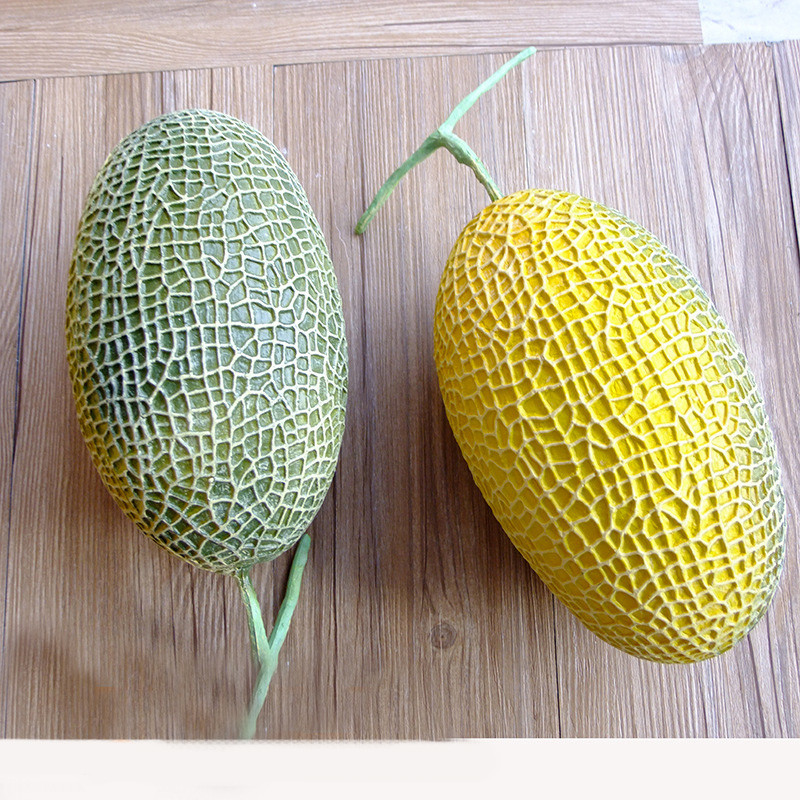 Dekoratiivsed kunstlikud puuviljad kollane roheline hami melon värske kauplus Restorani sisustus suur suurus DEC531