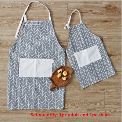 Uus mood Vanem-laps Reguleeritav puuvillane lina kvaliteetne köögipõll Mehed Naised Söögitegemiseks Küpsetamine Restoran Pinafore