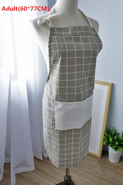 Uus mood Vanem-laps Reguleeritav puuvillane lina kvaliteetne köögipõll Mehed Naised Söögitegemiseks Küpsetamine Restoran Pinafore