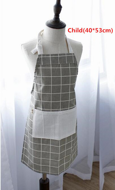 Uus mood Vanem-laps Reguleeritav puuvillane lina kvaliteetne köögipõll Mehed Naised Söögitegemiseks Küpsetamine Restoran Pinafore