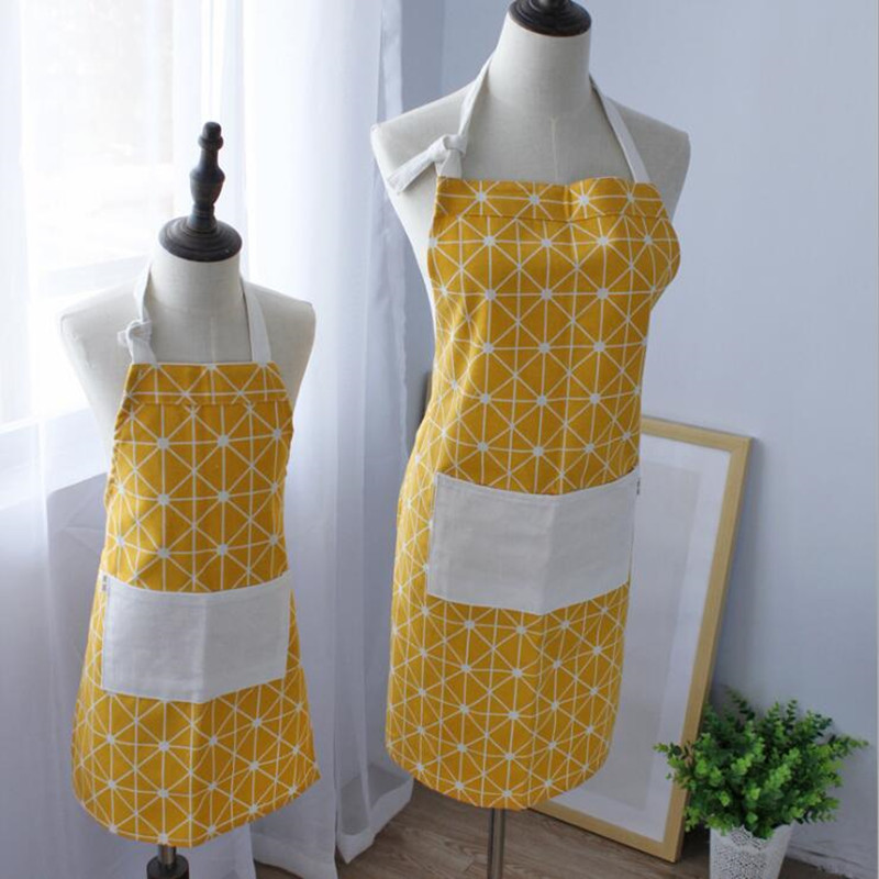 Uus mood Vanem-laps Reguleeritav puuvillane lina kvaliteetne köögipõll Mehed Naised Söögitegemiseks Küpsetamine Restoran Pinafore
