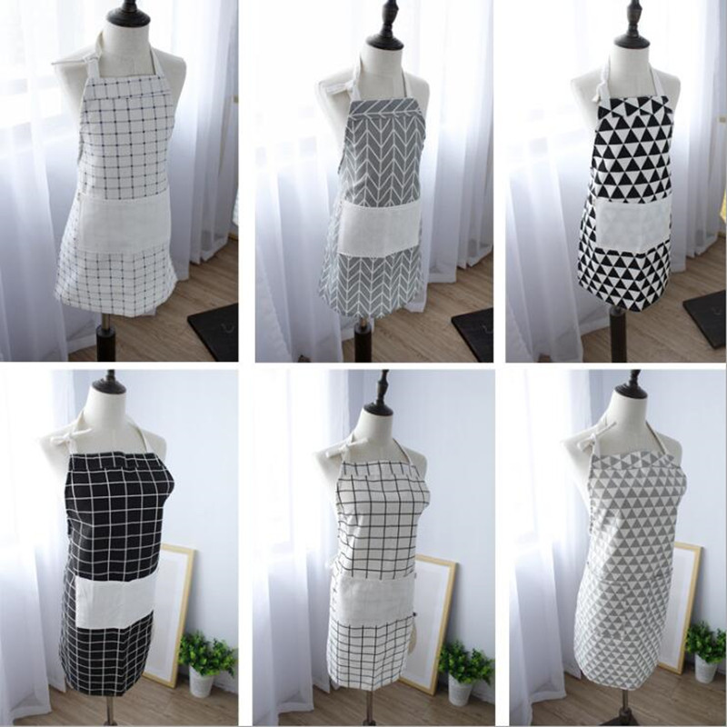 Uus mood Vanem-laps Reguleeritav puuvillane lina kvaliteetne köögipõll Mehed Naised Söögitegemiseks Küpsetamine Restoran Pinafore