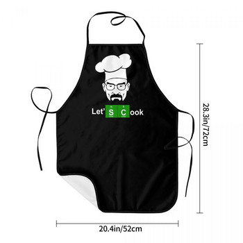 Ποδιά Breaking Bad Let\'s Cook για γυναίκες Άντρες Unisex Σαλιάρα Αστεία Κουζίνα Μαγειρική Tablier Κουζίνα Ζωγραφική σεφ