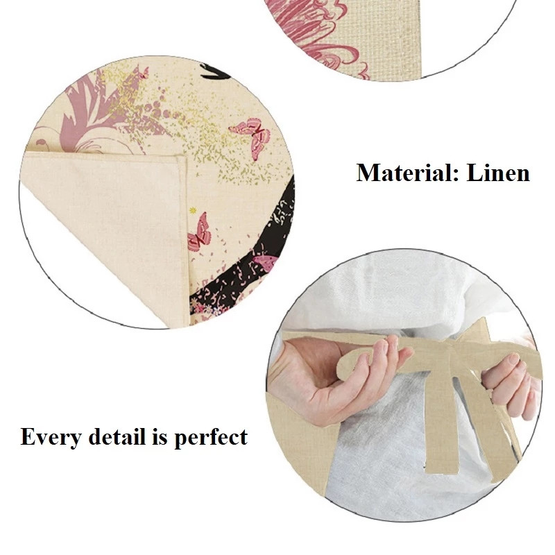 Jõulupuu hirve muster varrukateta linane põll 65x53 cm küpsetamine toiduvalmistamine naistele köögipõlled kodupuhastusvahendid laste pudipõlled