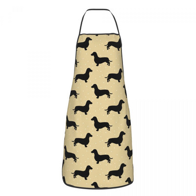 Lühikarvaline taks Kreemmustriline vorst koerapõll meestele Naistele Viiner Unisex Köök Peakokk Bib Tablier Köök Toiduvalmistamine Küpsetamine