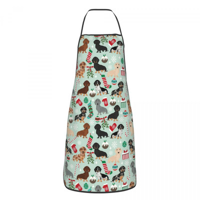 Lühikarvaline taks Kreemmustriline vorst koerapõll meestele Naistele Viiner Unisex Köök Peakokk Bib Tablier Köök Toiduvalmistamine Küpsetamine