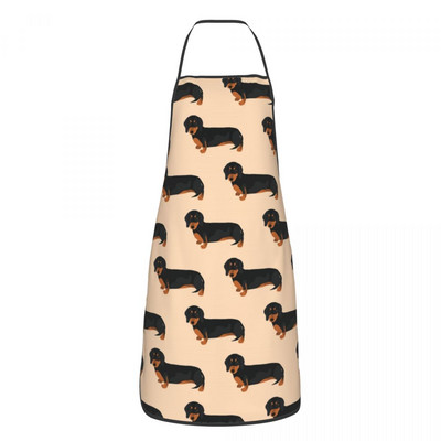 Lühikarvaline taks Kreemmustriline vorst koerapõll meestele Naistele Viiner Unisex Köök Peakokk Bib Tablier Köök Toiduvalmistamine Küpsetamine