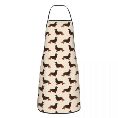 Lühikarvaline taks Kreemmustriline vorst koerapõll meestele Naistele Viiner Unisex Köök Peakokk Bib Tablier Köök Toiduvalmistamine Küpsetamine