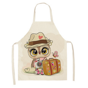 Multifilm Öökull Täiskasvanud Lapsed Põll BBQ Pudipõlled Naistele Toidu valmistamine Küpsetamine Restoran Köök põll Multifilm Kodupuhastusvahendid