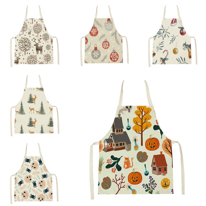 Χριστουγεννιάτικες ποδιές κουζίνας σπιτιού για ενήλικες Παιδική αντιρρυπαντική ποδιά ψησίματος ποδιά ψησίματος Εργαλείο καθαρισμού Χριστουγεννιάτικες ποδιές άλκες