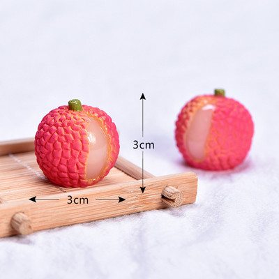 Simulation Resin Fruit Miniature Στολίδια Mango Lemon Lychee Pineapple Παιδικό πάρτι DIY Micro Landscape Αξεσουάρ
