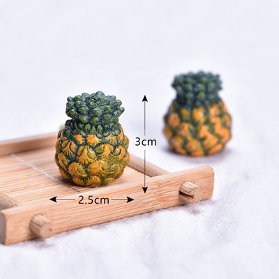 Simulation Resin Fruit Miniature Στολίδια Mango Lemon Lychee Pineapple Παιδικό πάρτι DIY Micro Landscape Αξεσουάρ