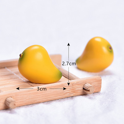 Simulation Resin Fruit Miniature Στολίδια Mango Lemon Lychee Pineapple Παιδικό πάρτι DIY Micro Landscape Αξεσουάρ