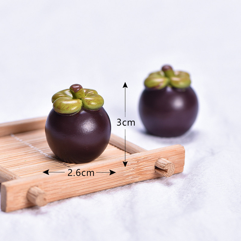 Simulation Resin Fruit Miniature Στολίδια Mango Lemon Lychee Pineapple Παιδικό πάρτι DIY Micro Landscape Αξεσουάρ