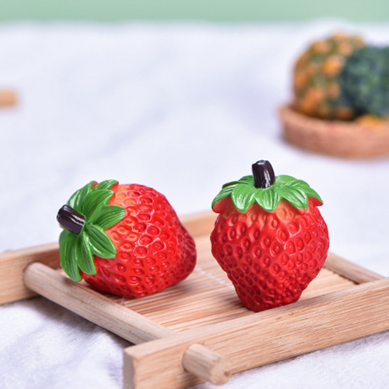 Simulation Resin Fruit Miniature Στολίδια Mango Lemon Lychee Pineapple Παιδικό πάρτι DIY Micro Landscape Αξεσουάρ
