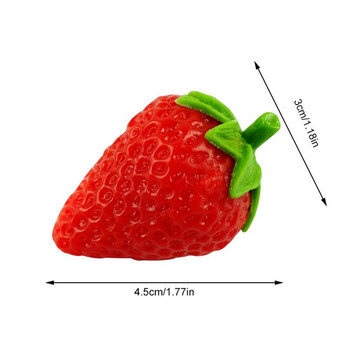 20 τεμ./Σετ Τεχνητή διακόσμηση φράουλας Οικιακό ρεαλιστικό μίνι ντεκόρ προσομοίωσης φρούτων Προμήθειες εργαλείου φωτογραφίας φρούτων