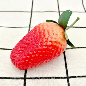 Τεχνητή φράουλα DIY Τεχνητά φρούτα Νηπιαγωγείο Πλαστικά ψεύτικα φρούτα για Χριστουγεννιάτικη διακόσμηση γάμου σπιτιού