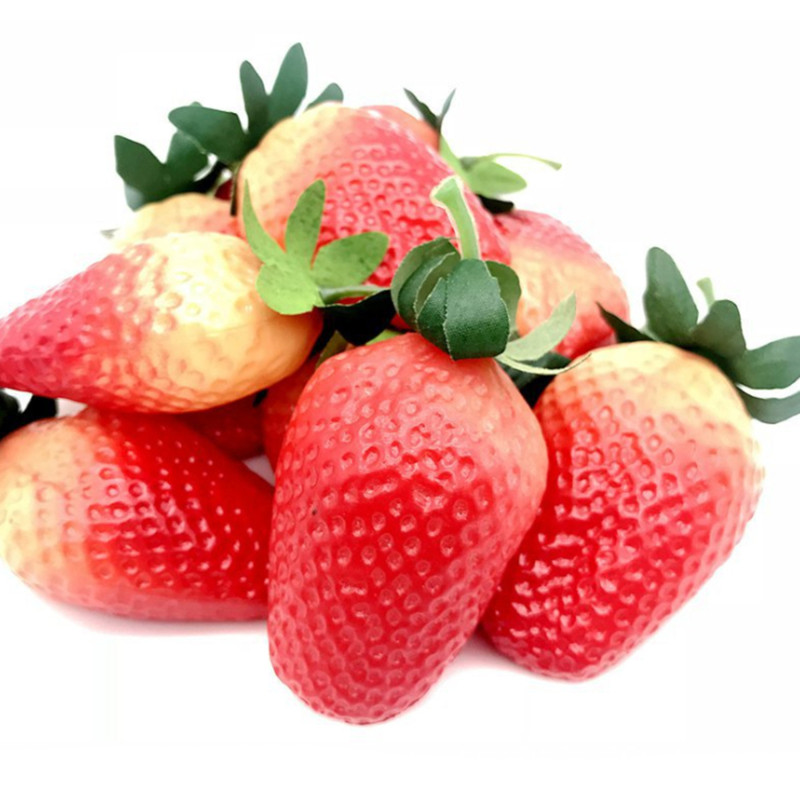 Kunstlik maasikas DIY Kunstlikud puuviljad Lasteaed Plastikust võltspuuviljad jõuludeks Kodu pulmakaunistus