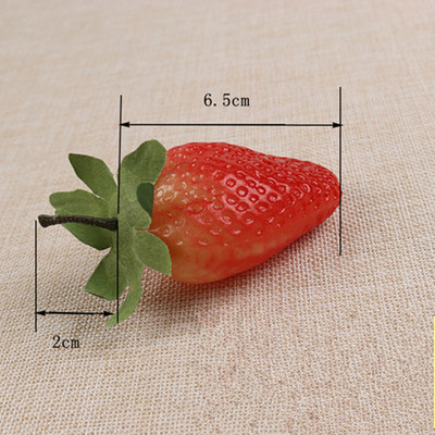 Simulatsioon maasikad viilud Plastikust kunstlikud võltsmaasikad Realistlikud plastist puuviljad elutruud maasikad Dekoor võlts Fr