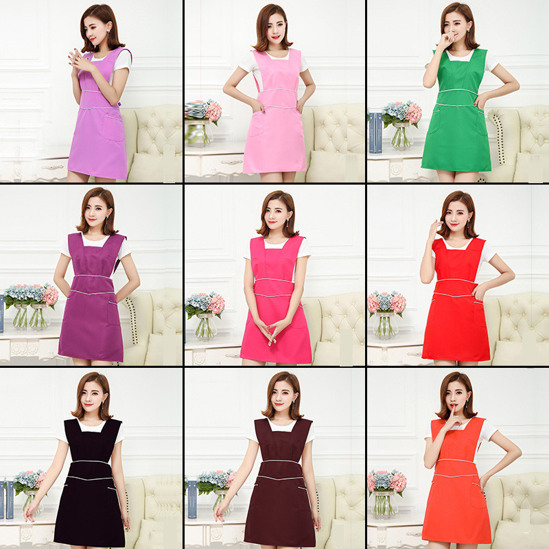 Korea mood Naised Tüdrukud Kelner Põll Kleit Restoran Kodukoristustööriist Köök Põlled Teekohvik Lillepoodi Töö Bib