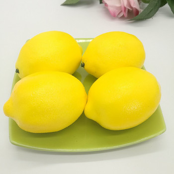 High Simulation Fruit Lemon Fake Yellow Green Lemon Photo Props Fruit Home Artificial varietal Lemon Fruit Shop Model Decor
