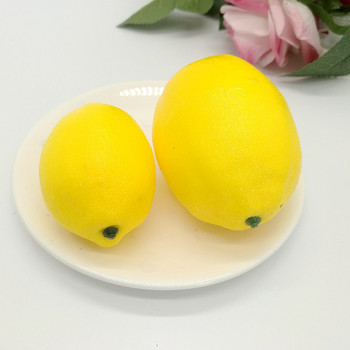 Висока симулация на плодове лимон фалшив жълт зелен лимон фото реквизит плодове домашен изкуствен сорт лимон плодове магазин модел декор