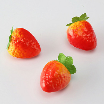 5/10Pcs Fake Fruit Fake Foam Strawberry Simulation Strawberry Craft Photography Props Μοντέλο φρούτων και διακόσμηση λαχανικών