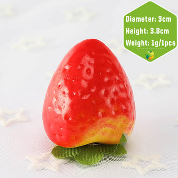 5/10Pcs Fake Fruit Fake Foam Strawberry Simulation Strawberry Craft Photography Props Μοντέλο φρούτων και διακόσμηση λαχανικών