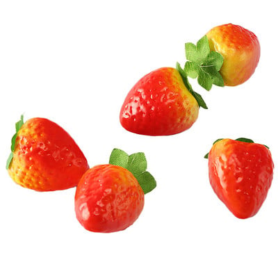 5/10Pcs Fake Fruit Fake Foam Strawberry Simulation Strawberry Craft Photography Props Μοντέλο φρούτων και διακόσμηση λαχανικών