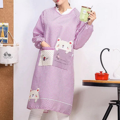 Veekindel köögipõll Kodutööde kombinesoonid pikkade varrukatega põll Naistele Restoran Kokk Toiduvalmistamine Küpsetamine BBQ Pudipõll Põllekaitse