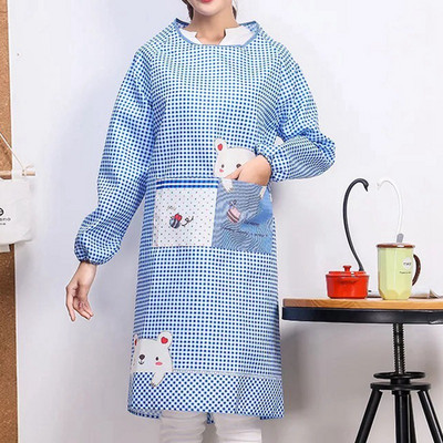 Veekindel köögipõll Kodutööde kombinesoonid pikkade varrukatega põll Naistele Restoran Kokk Toiduvalmistamine Küpsetamine BBQ Pudipõll Põllekaitse